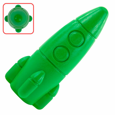 Восковые мелки фигурные BRAUBERG KIDS "РАКЕТА", НАБОР 12 цветов + НАКЛЕЙКИ В ПОДАРОК, 273082