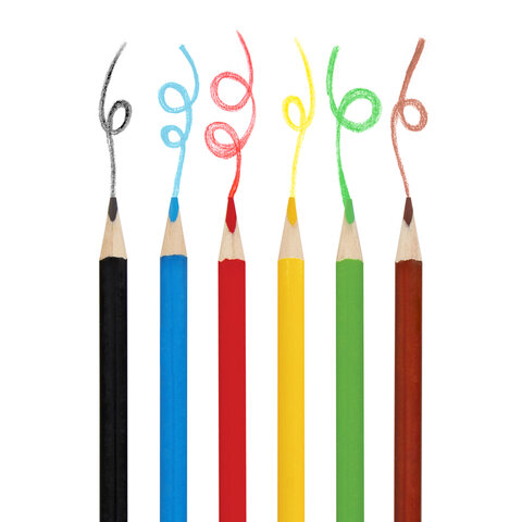 Карандаши цветные ЮНЛАНДИЯ "СЛАДКИЕ ИСТОРИИ", 6 цветов, трехгранные, грифель 3 мм, натуральное дерево, 181392