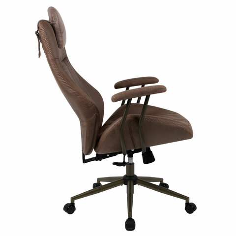 Кресло BRABIX PREMIUM "Arizona EX-573", синхромеханизм, искусственная замша, коричневый, 532944
