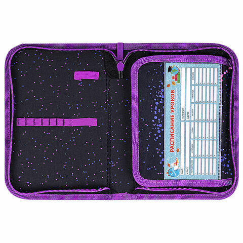 Пенал BRAUBERG, 1 отделение, 1 откидная планка, полиэстер, 21х14 см, "Fly Always", 271520