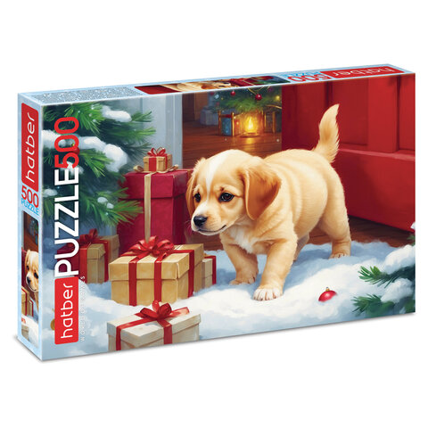 Пазл картонный 500 элементов АССОРТИ, 14 дизайнов, 330х480 мм, HATBER