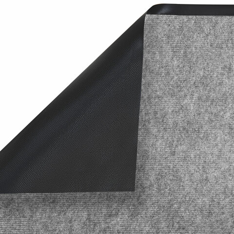 Коврик придверный 40х60 см, СЕРЫЙ, влаго-грязезащитный, 300 г/м2, мелкий рубчик, PRIMILA (ПРИМИЛА) STANDARD, 701018