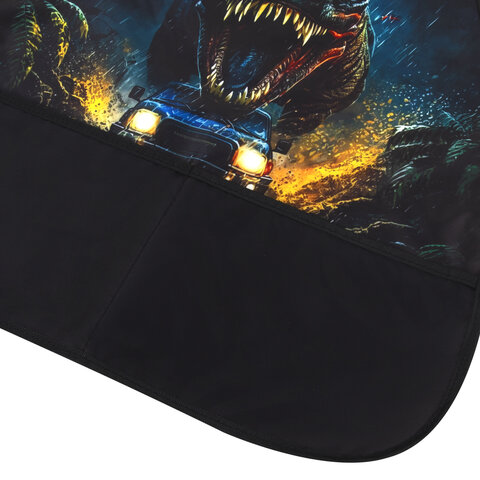 Фартук с нарукавниками для уроков труда BRAUBERG KIDS, 2 кармана, регулировка по росту, 46x54 см, "Dino chase", 273760