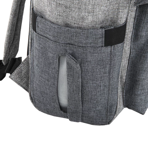 Рюкзак для мамы BRAUBERG MOMMY, крепления для коляски, термокарманы, серый, 41x24x17 см, 270818