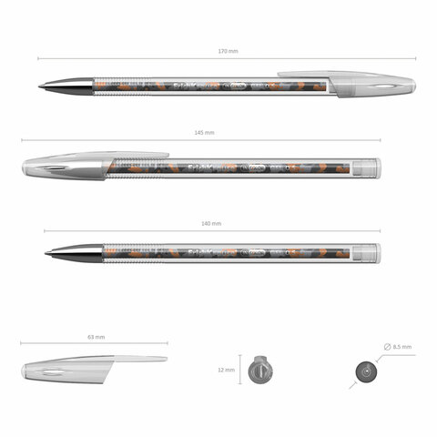 Ручка гелевая ERICH KRAUSE InColor "Rough Native", СИНЯЯ, игольчатый узел 0,5 мм, линия письма 0,4 мм, 48785