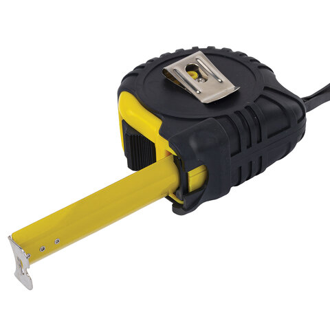 Рулетка измерительная 7,5 м х 25 мм, обрезиненный корпус, с фиксатором, RABBITEX (РАББИТЕКС) Standard, 671350