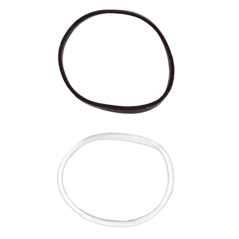 Резинки для волос НАБОР 250 шт., силиконовые, большие, чёрный, прозрачный, MONTE VITA (МОНТЕ ВИТА), 457066