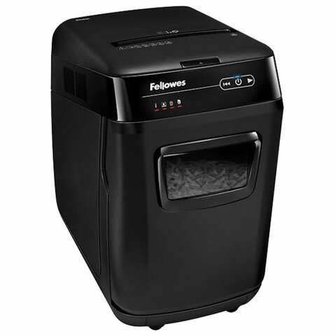 Уничтожитель (шредер) FELLOWES AUTOMAX 200C, 4 уровень секретности, фрагменты 4х38 мм, 200 листов, корзина 32 литра, FS-465, FS-46536