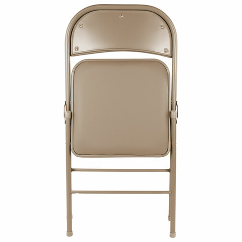 Стул складной BRABIX "Golf Plus CF-003 КОМФОРТ", бежевый каркас, кожзам бежевый, В КОРОБЕ, 533027