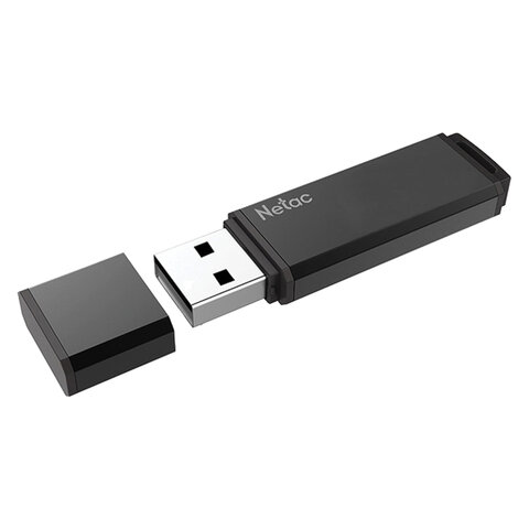 Флеш-диск 64 GB NETAC U351, USB 3.0, черный, NT03U351N-064G-30BK