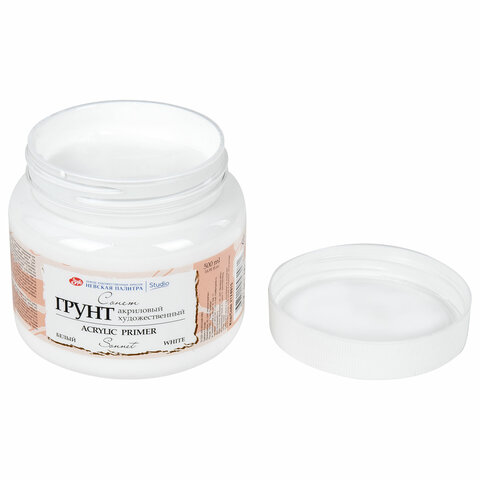 Грунт акриловый "Сонет", белый, баночка 500 мл, Невская Палитра, 2124915