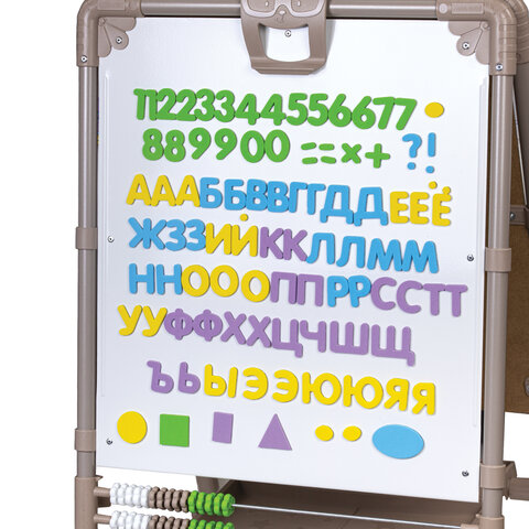 Мольберт растущий для мела/магнитно-маркерный 53х46 см, BRAUBERG "NIKA KIDS", БЕЖЕВЫЙ, 665759