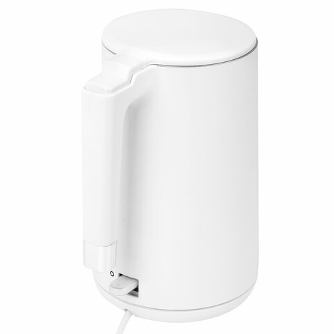 Чайник электрический с двойными стенками SONNEN KT-8719W, 1,5 л, 2200 Вт, белый, 454691