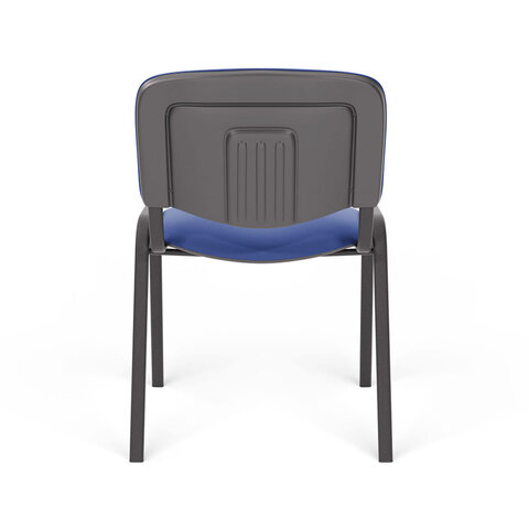 Стул для персонала и посетителей "ИЗО", черный каркас, кожзам синий, Z-06