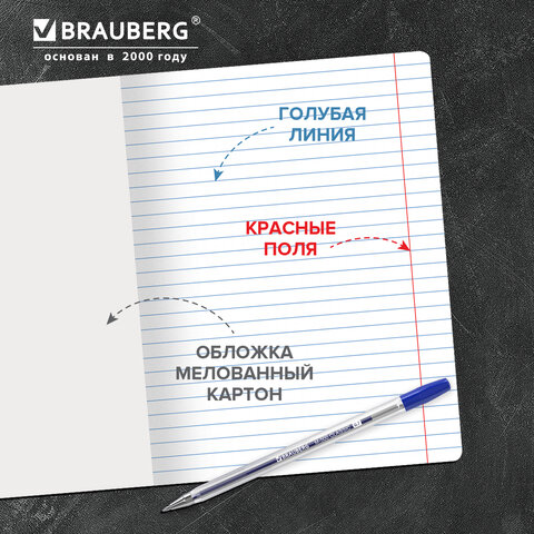 Тетрадь 18 л. BRAUBERG "КЛАССИКА NEW", линия, обложка картон, АССОРТИ (5 видов), 105700