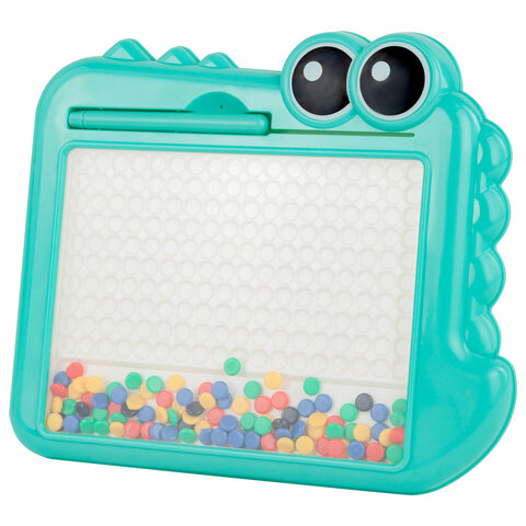 Мозаика магнитная развивающая для детей "Крокодил", стилус, 101 магнит, 10 карточек, BAMBOX (БАМБОКС), 665890