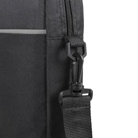 Сумка портфель BRAUBERG PRACTICAL с отделением для ноутбука 15,6", Grey line, черная, 29х40х7 см, 272604
