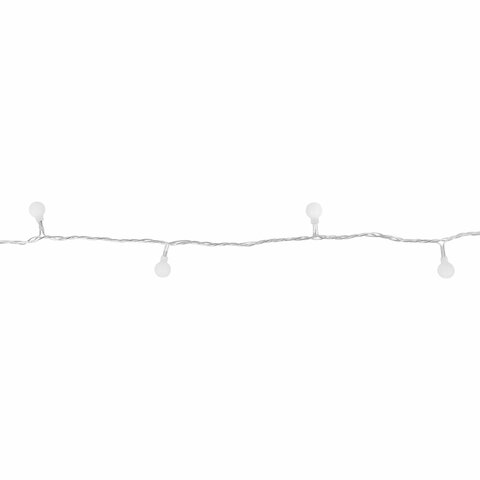Электрогирлянда-нить комнатная "Шарики" 10 м, 80 LED, теплый белый свет, 220 V, контроллер, ЗОЛОТАЯ СКАЗКА, 591349
