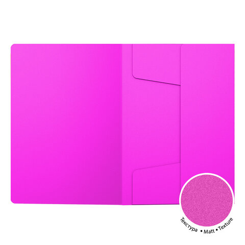 Папка на резинках ERICH KRAUSE "Matt Neon", до 300 листов, ассорти, 600 мкм, 50388