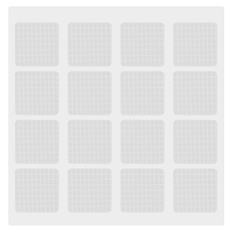 Клеевые квадраты двусторонние, 15х15 мм, акриловая основа, 64 шт., BRAUBERG, 608779
