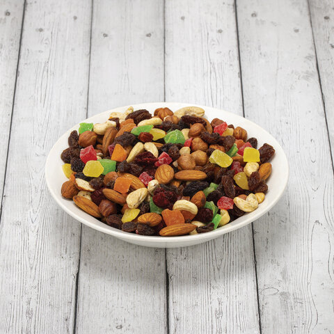 Ореховая смесь сушеная WELDAY (ВЭЛДЭЙ), фундук, миндаль, кешью, цукаты, изюм, клюква 1 кг, 622478