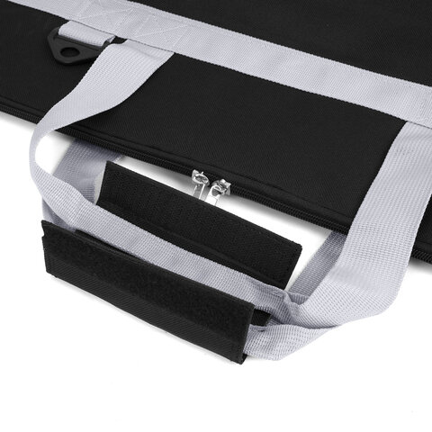 Сумка для художника СУПЕР РАЗМЕР А2+ (62 см х 45 см), чёрная, накладной карман, BRAUBERG ART CLASSIC, 272986