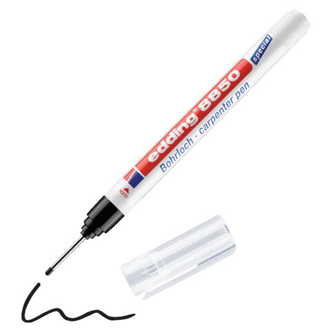 Маркер для труднодоступных мест EDDING 8850, ЧЕРНЫЙ, 0,7-1 мм, круглый наконечник, перманентный, в блистере, E-8850/1