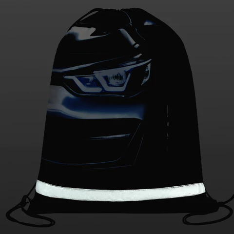 Мешок для обуви BRAUBERG KIDS, светоотражающая полоса, 46х36 см, "Dark car", 273439