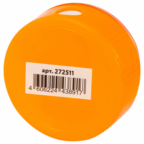 Точилка с контейнером ЮНЛАНДИЯ "ШАРИК НЕОН", неоновые цвета ассорти, 272511