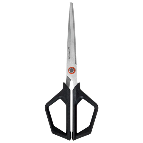 Ножницы BRAUBERG "Super black" 170 мм, черные, 3-сторонняя заточка, ручки из ABS-пластика, 238854