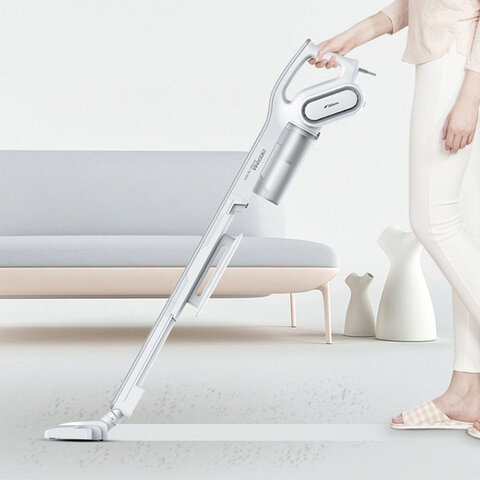 Пылесос вертикальный XIAOMI DEERMA DX700, 2 в 1, потребляемая мощность 600 Вт, контейнер 0,8 л, белый