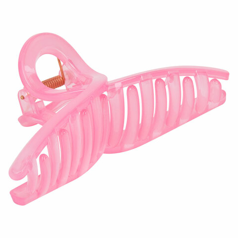 Краб для волос 11 см, глянцевый, розовый, MONTE VITA (МОНТЕ ВИТА), 457007