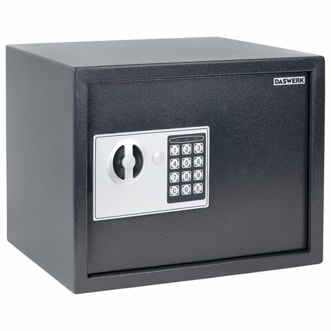 Сейф мебельный DASWERK (ДАСВЕРК) SC-250EL (250х350х250 мм), электронный замок, графит, 291343