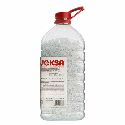Реагент противогололёдный 5 кг, UOKSA "Актив", до -30 °C, хлорид кальция + минеральная соль, ПЭТ
