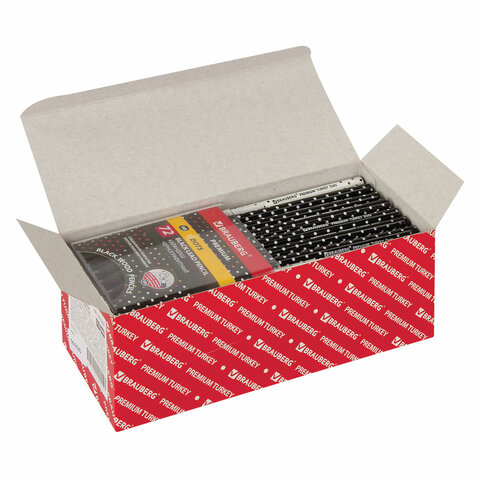 Карандаш чернографитный BRAUBERG "PREMIUM TURKEY", 1 шт., "Dots", НВ, ассорти, дисплей, 181563