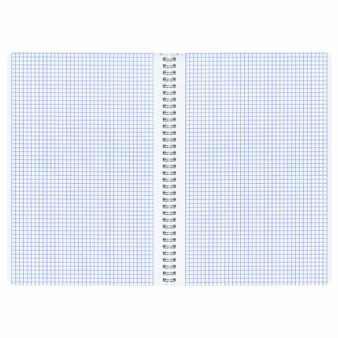 Тетрадь А4, 96 л., BRAUBERG, гребень, клетка, Soft Touch, "Peaceful" (микс в спайке), 405312