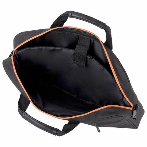 Сумка портфель BRAUBERG OFFICE с отделением для ноутбука 17,3", черная, 34х44х6 см, 270826