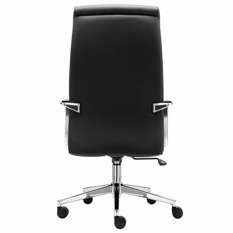 Кресло BRABIX PREMIUM "Solo EX-730", алюминий, хром, экокожа, черное, 532936