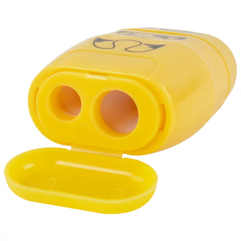 Точилка с ластиком 2 в 1 BRAUBERG KIDS "Зверушки", 2 отверстия, дизайн ассорти, 271989