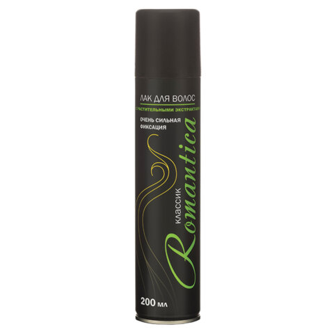 Лак для волос 200 мл, РОМАНТИКА "Классик", очень сильная фиксация, СИБИАР, 5-01.04.142.12