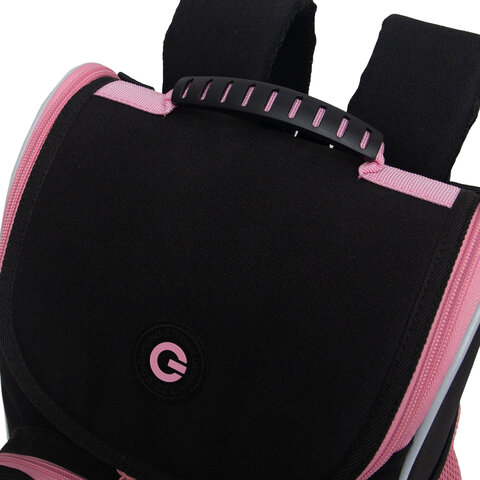 Ранец GRIZZLY анатомическая спинка, с мешком для обуви, для девочек, "SPARKLING EYES", 33х25х13 см, RAm-584-4/1