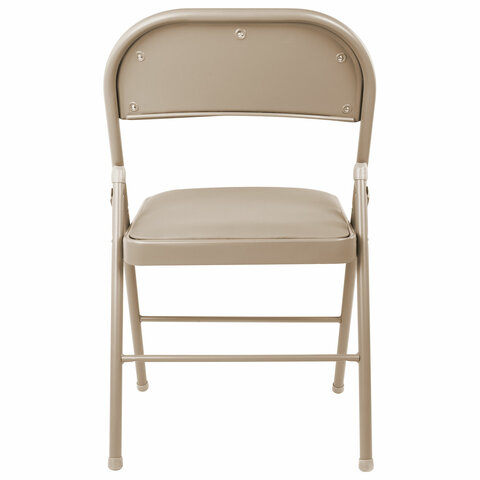 Стул складной BRABIX "Golf Plus CF-003 КОМФОРТ", бежевый каркас, кожзам бежевый, В КОРОБЕ, 533027