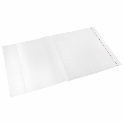 Обложки ПЭ для тетрадей и учебников, НАБОР "22 шт. + 1 шт. в ПОДАРОК", ПЛОТНЫЕ, 100 мкм, универсальные, прозрачные, ЮНЛАНДИЯ, 272704