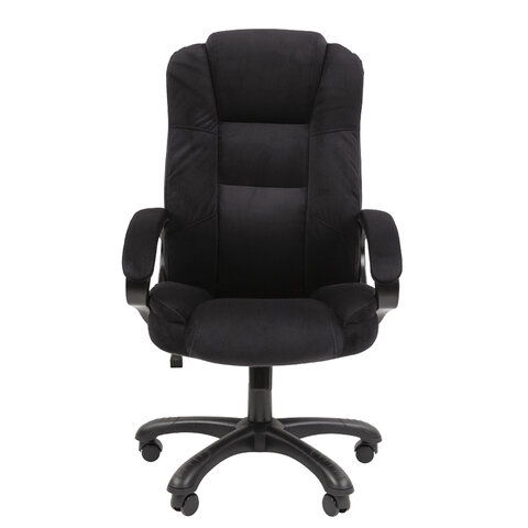Кресло офисное Chairman CH 600, велюр, черное, 7158676
