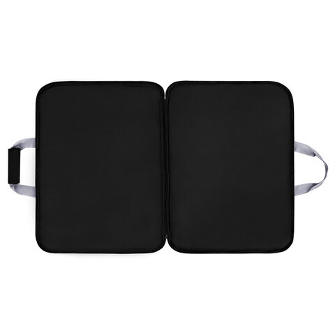 Сумка для художника СУПЕР РАЗМЕР А2+ (62 см х 45 см), чёрная, накладной карман, BRAUBERG ART CLASSIC, 272986