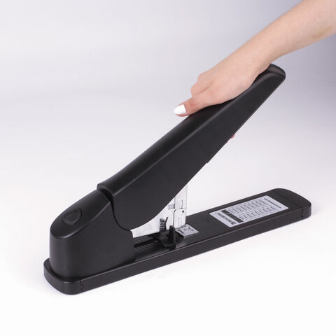 Степлер МОЩНЫЙ №24/6-23/24 BRAUBERG "Heavy duty MX", до 200 листов, черный, 222564