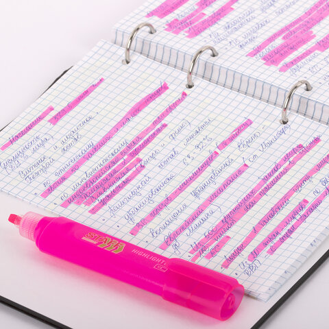 Текстовыделитель STAFF "EVERYDAY HL-720", РОЗОВЫЙ, линия 1-5 мм, скошенный наконечник, 152554