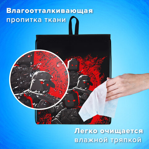 Мешок для обуви BRAUBERG KIDS, с петлей, 42х34 см, "Terrible fighters", 273435