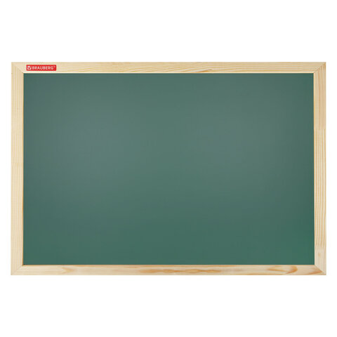 Доска для мела магнитная 30х45 см, зеленая, деревянная рамка, BRAUBERG "Wood", 238797