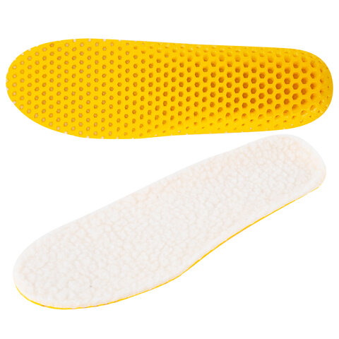 Стельки для обуви ЗИМНИЕ СУПЕРДЫШАЩИЕ, материал EVA, размер RU 39-45 / EU 40-46, с линиями выреза, SHEGRA (ШЕГРА), 700756